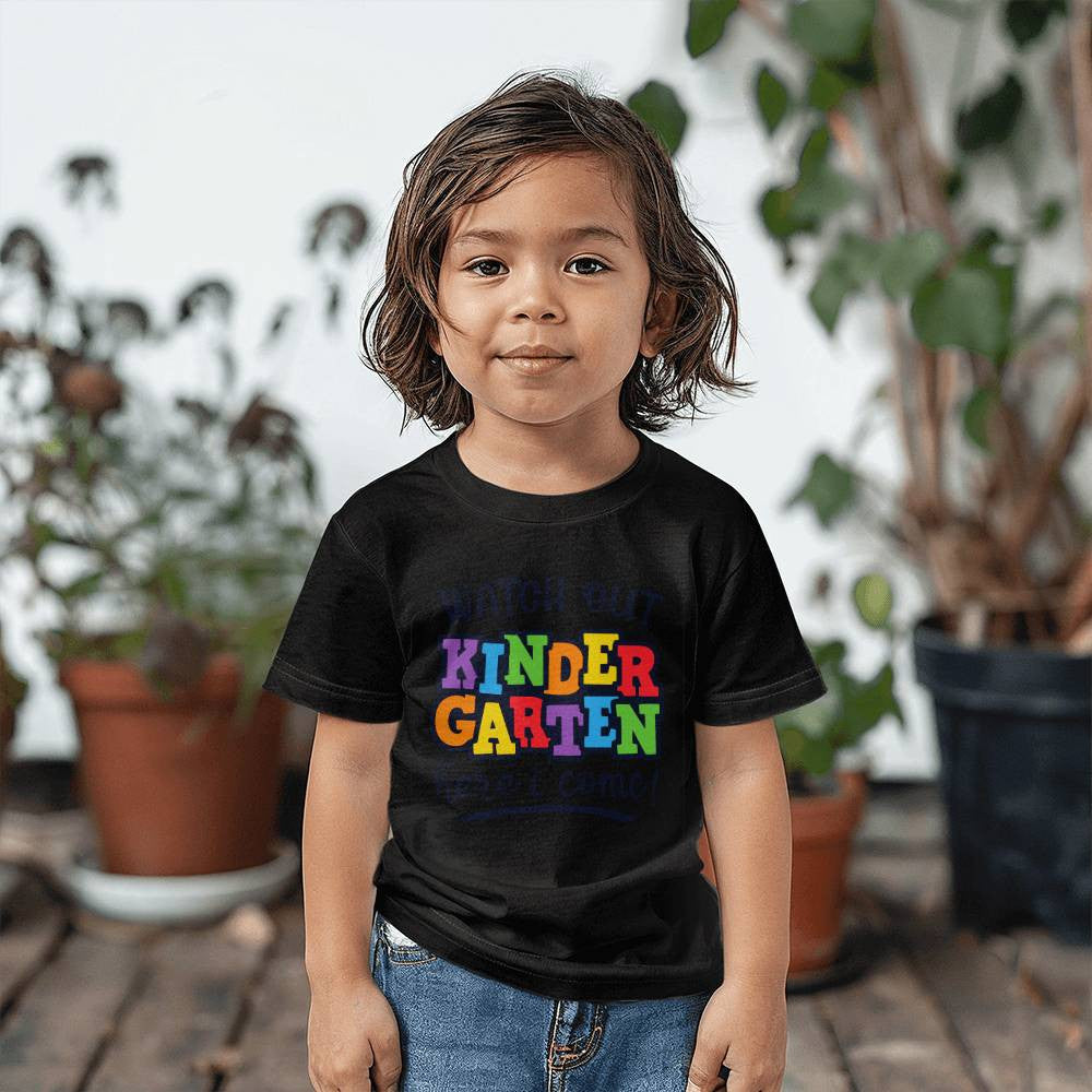 Kindergarten Here I Come Preschool Graduation T-shirt-[Heartfelt Family Gift]