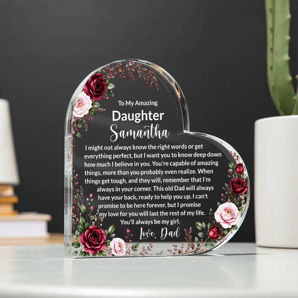 Daughter Heart Plaque Gift
