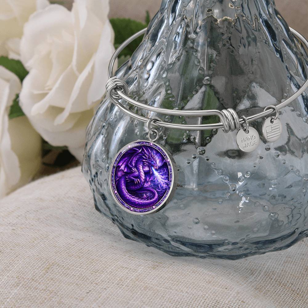 Personalized Purple Engraved Necklace Bracelet or Keychain