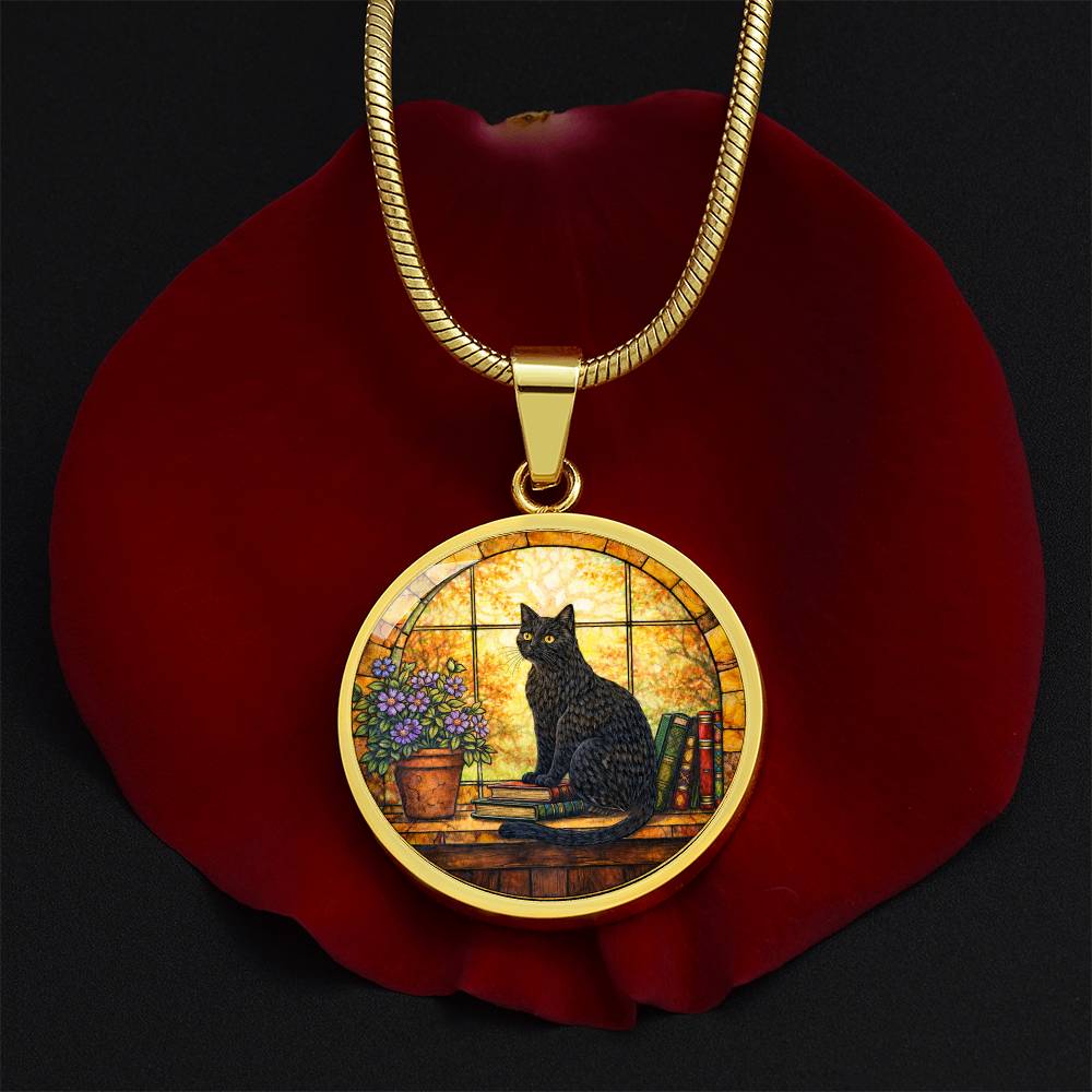 Cat Necklace with Engraved Pendant, Personalized Pet Jewelry, Unique Cat Lover Gift, Custom Photo Necklace, Keepsake with Optional Engraving