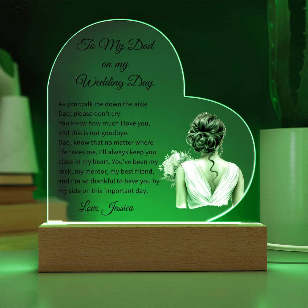 Father of The Bride Custom Wedding Plaque-[Heartfelt Family Gift]