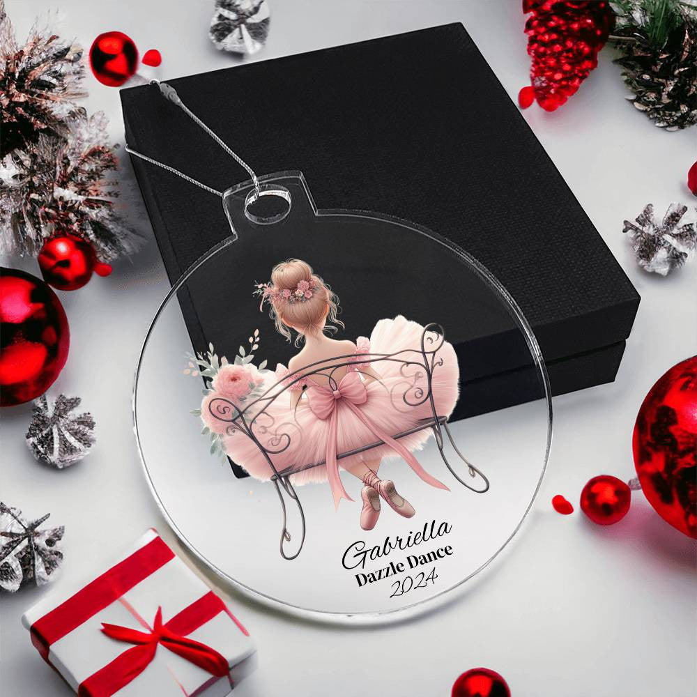 Ballerina Acrylic Christmas Ornament Dance Recital Gift-[Heartfelt Family Gift]