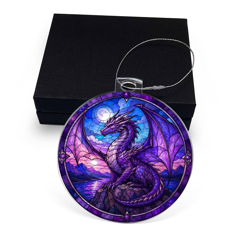 Purple Dragon Christmas Ornament