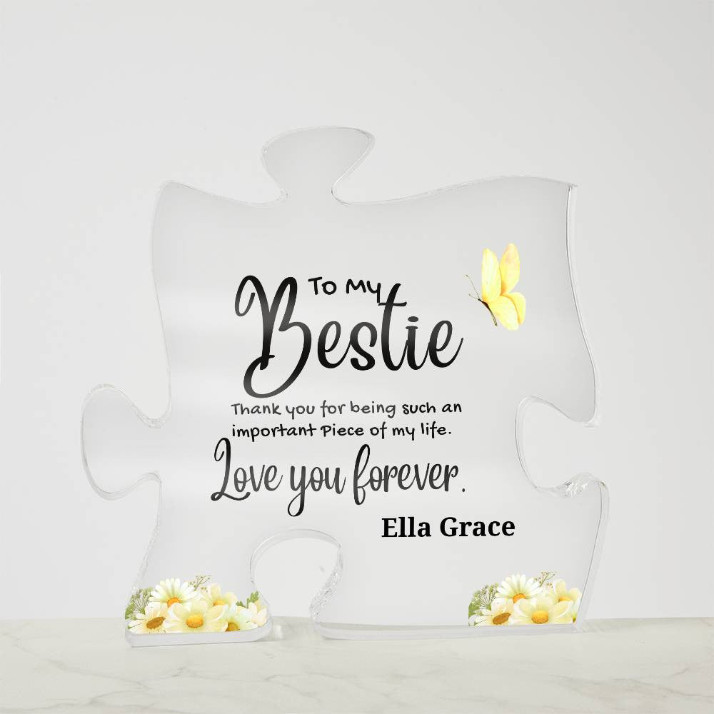 Bestie Acrylic Puzzle Plaque-[Heartfelt Family Gift]