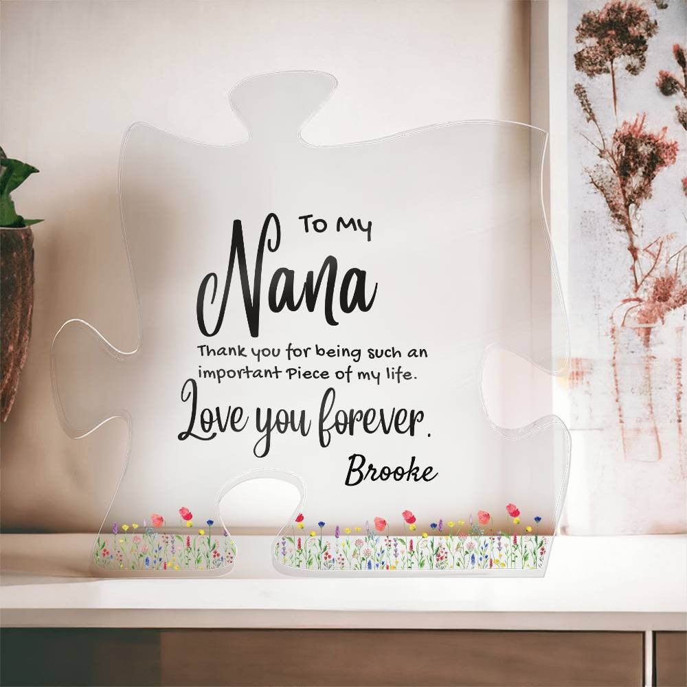 Nana Acrylic Puzzle Plaque-[Heartfelt Family Gift]