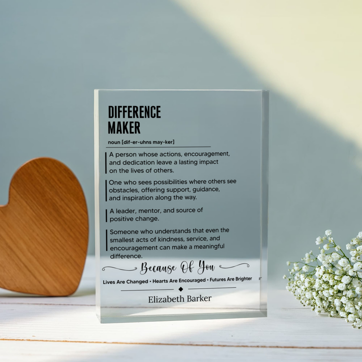 Difference Maker Plaque