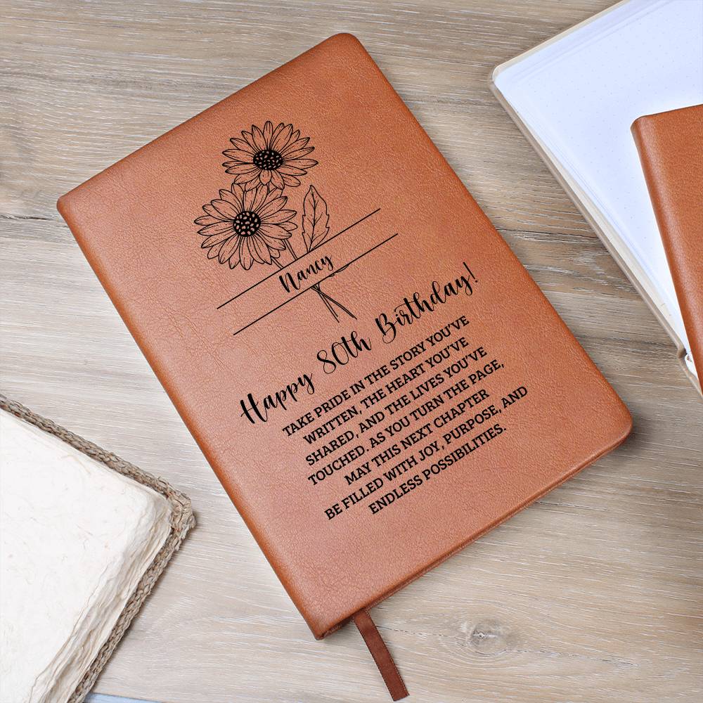 80th Birthday Birth Flower Journal