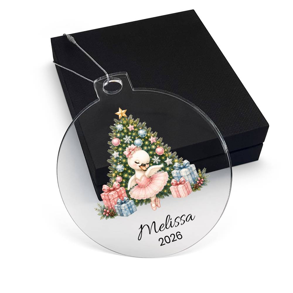 Swan Ballet Dancer Kids Christmas Ornament