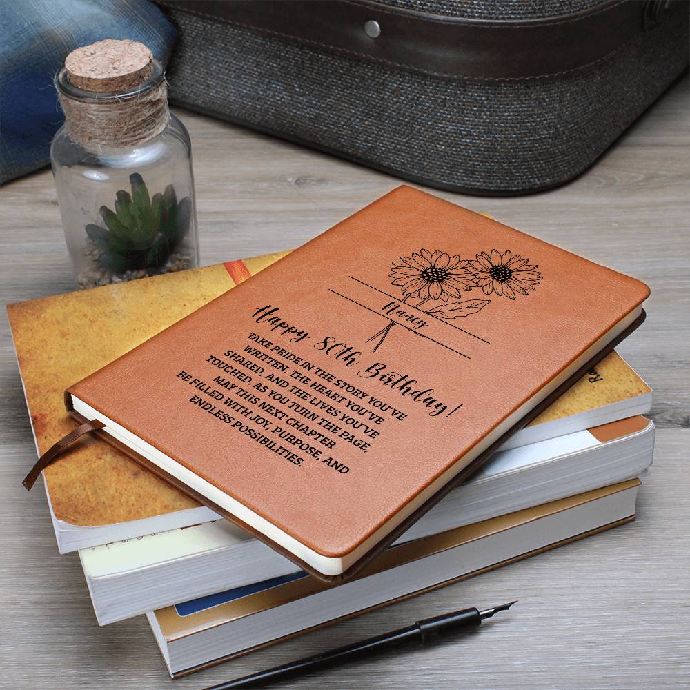 80th Birthday Birth Flower Journal