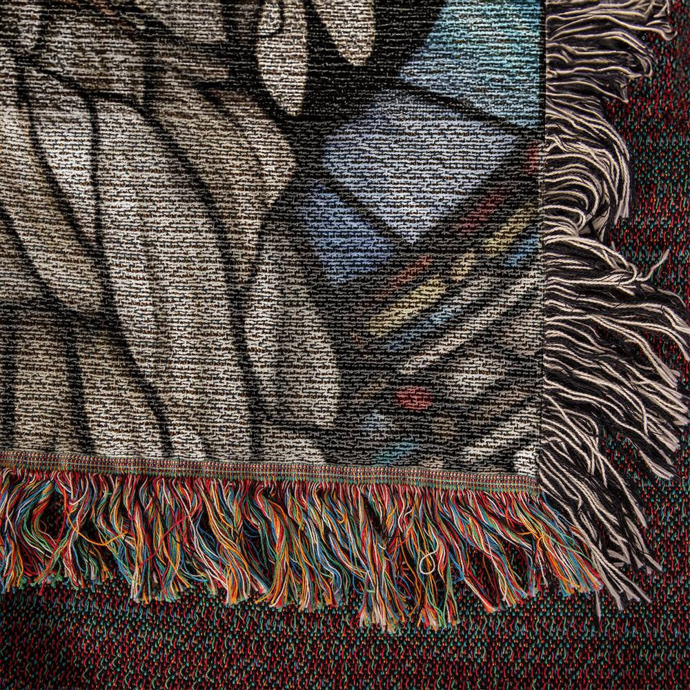 Heirloom Artwork Woven Blanket (Portrait)-[Heartfelt Family Gift]