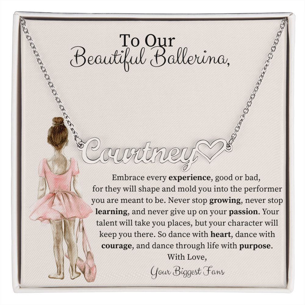 Beautiful Ballerina Personalized Name Necklace Dance Gift-[Heartfelt Family Gift]