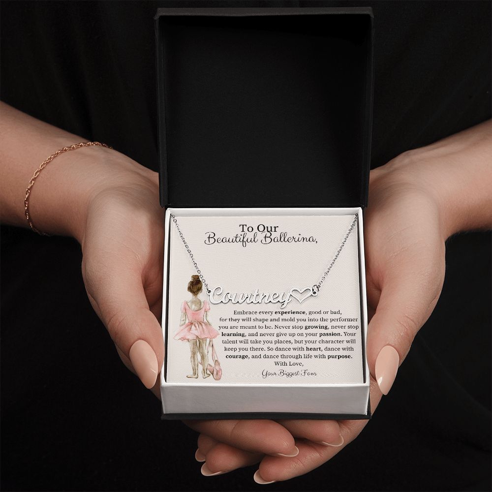 Beautiful Ballerina Personalized Name Necklace Dance Gift-[Heartfelt Family Gift]