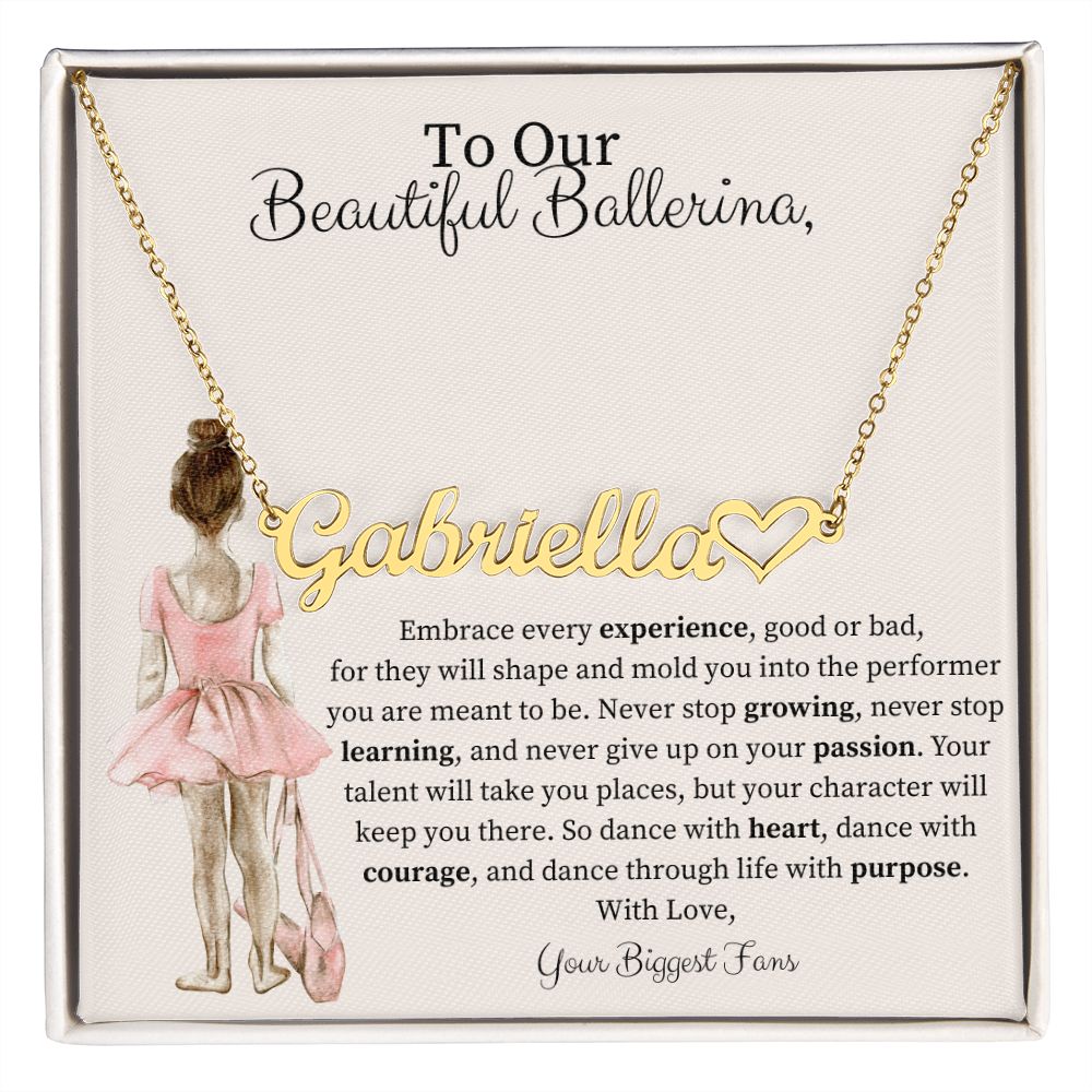 Beautiful Ballerina Personalized Name Necklace Dance Gift-[Heartfelt Family Gift]