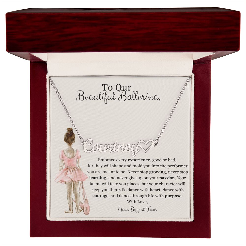 Beautiful Ballerina Personalized Name Necklace Dance Gift-[Heartfelt Family Gift]