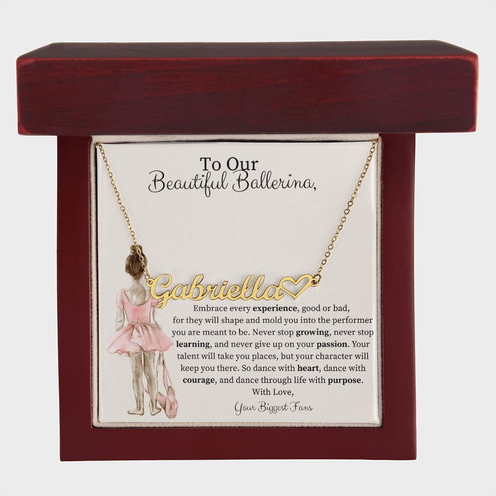 Beautiful Ballerina Personalized Name Necklace Dance Gift-[Heartfelt Family Gift]