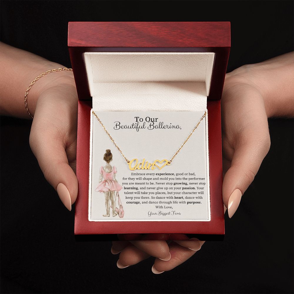 Beautiful Ballerina Personalized Name Necklace Dance Gift-[Heartfelt Family Gift]