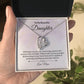 Beautiful Daughter Believe Heart Pendant Necklace-[Heartfelt Family Gift]