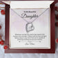Beautiful Daughter Believe Heart Pendant Necklace-[Heartfelt Family Gift]