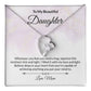 Beautiful Daughter Believe Heart Pendant Necklace-[Heartfelt Family Gift]
