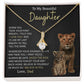 Beautiful Daughter Enjoy The Ride Alluring Beauty Petite Ribbon Necklace-[Heartfelt Family Gift]