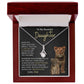 Beautiful Daughter Enjoy The Ride Alluring Beauty Petite Ribbon Necklace-[Heartfelt Family Gift]