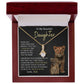 Beautiful Daughter Enjoy The Ride Alluring Beauty Petite Ribbon Necklace-[Heartfelt Family Gift]