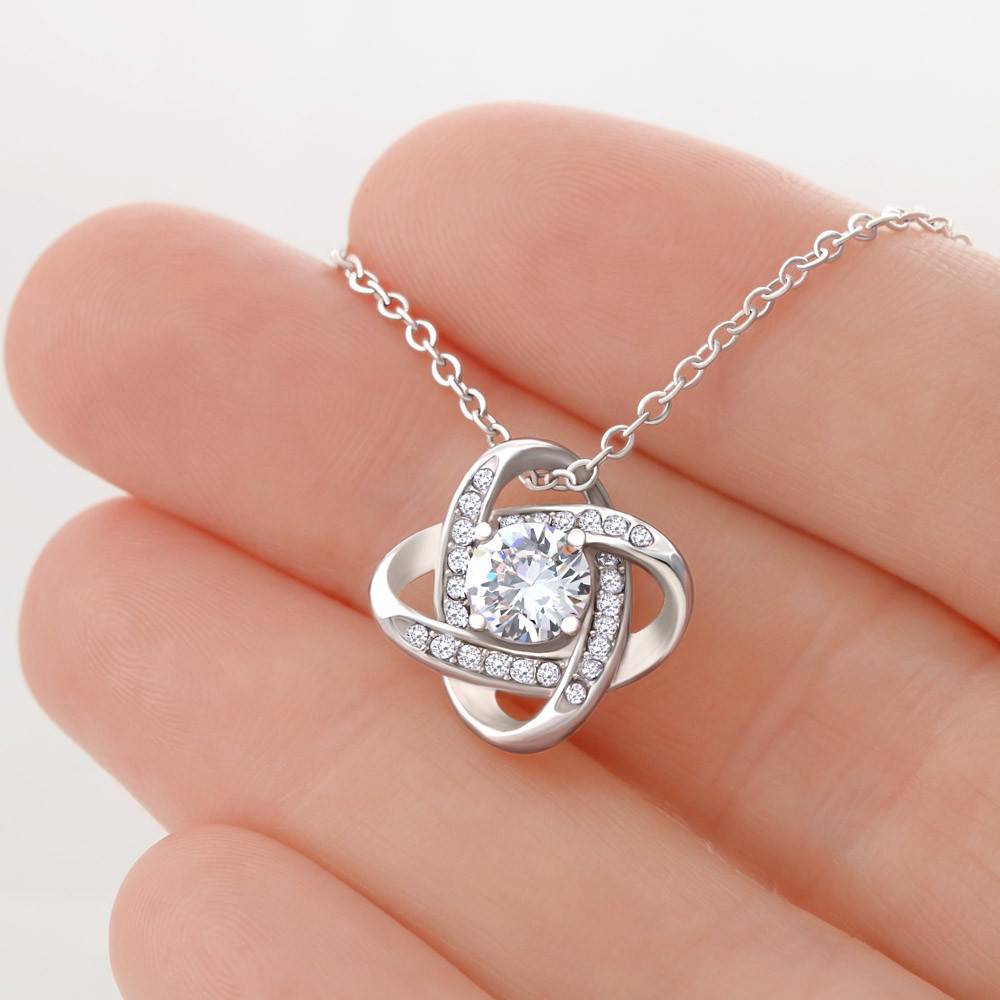 Beautiful Daughter Enjoy The Ride Love Knot Necklace-[Heartfelt Family Gift]