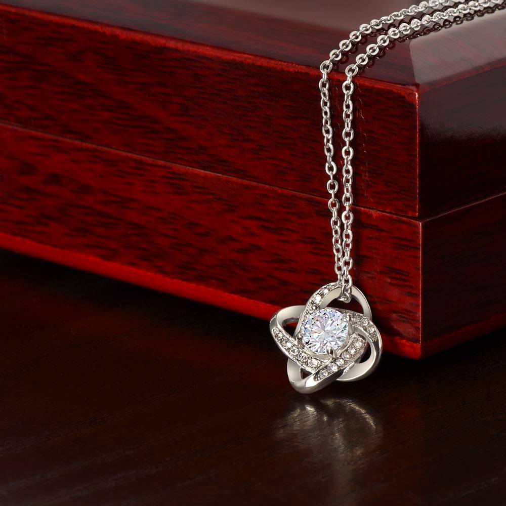 Beautiful Daughter Enjoy The Ride Love Knot Necklace-[Heartfelt Family Gift]