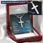 Beautiful Wife - I Ask The Lord Help Us - Engraved Stainless Steel Cross-[Heartfelt Family Gift]