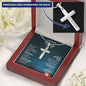 Beautiful Wife - I Ask The Lord Help Us - Engraved Stainless Steel Cross-[Heartfelt Family Gift]