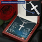 Beautiful Wife - I Ask The Lord Help Us - Engraved Stainless Steel Cross-[Heartfelt Family Gift]