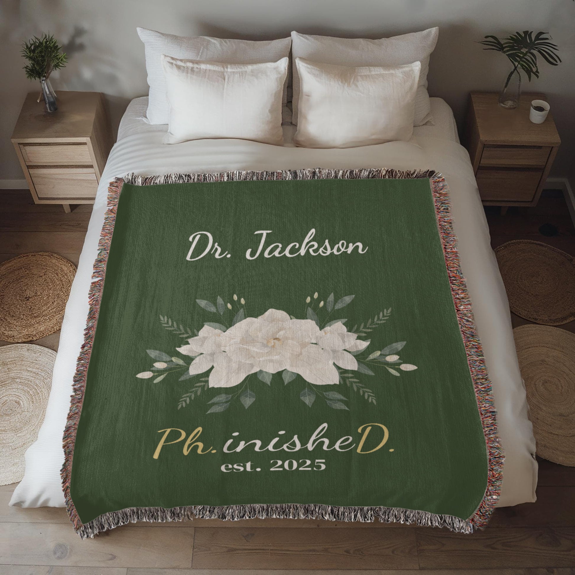 PHD Graduation Gift Blanket for Doctorate Degree-[Heartfelt Family Gift]
