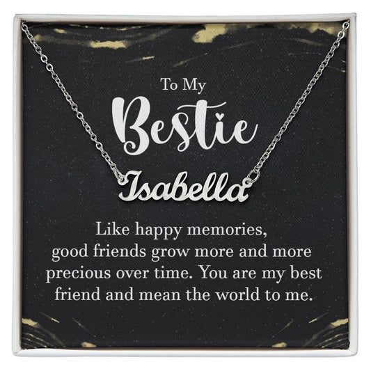 Bestie Gift -  Personalized Name Necklace for Best Friend-[Heartfelt Family Gift]