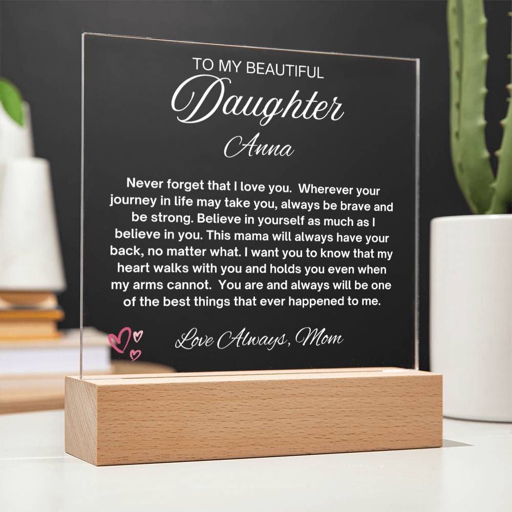 To My Daughter Plaque Gift