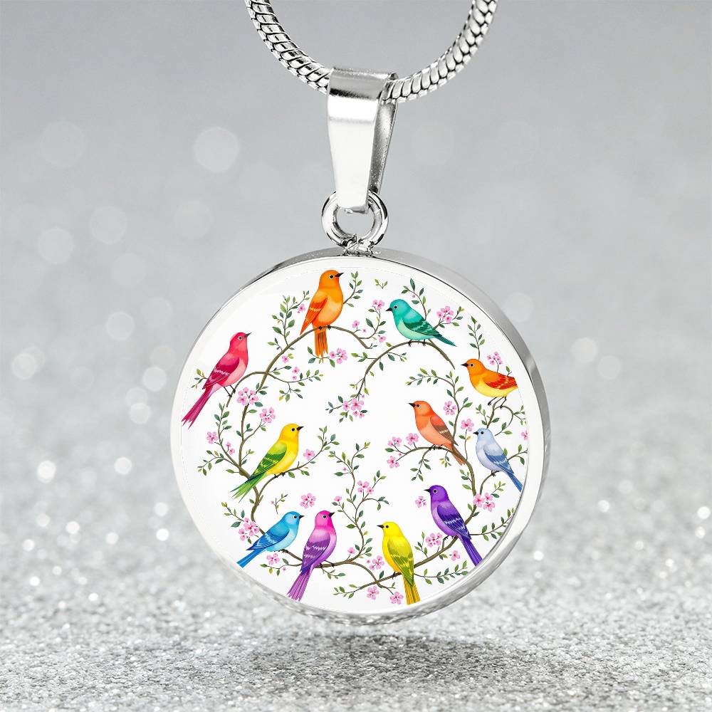 Bird  Necklace with Engraving