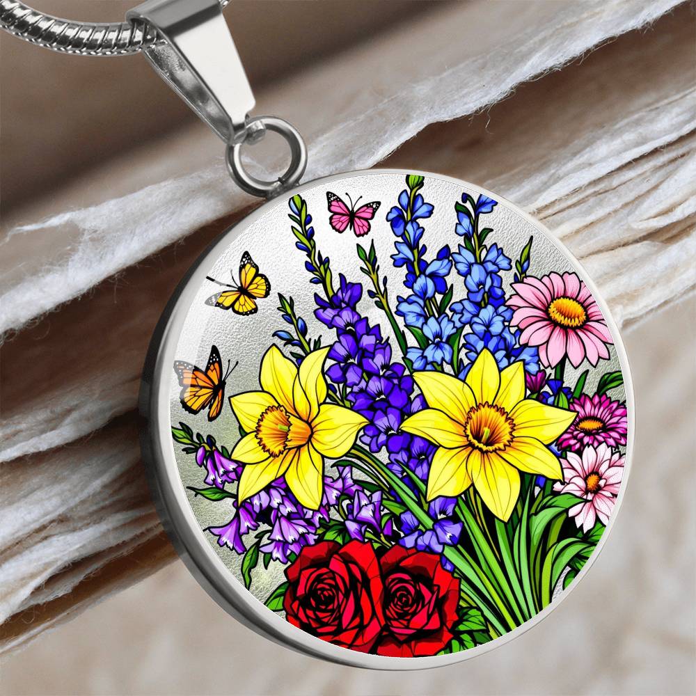 Lily Wildflower Pendant Necklace