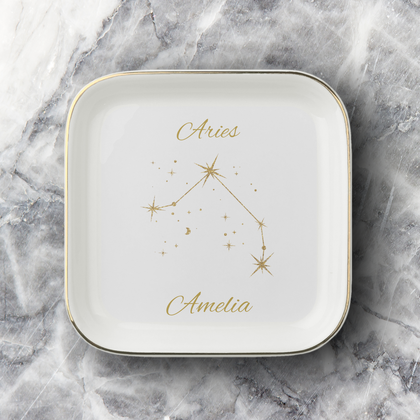 Aries Zodiac Jewelry Dish Gift