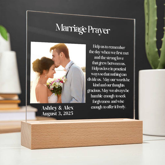 Marriage Prayer Acrylic Plaque-[Heartfelt Family Gift]