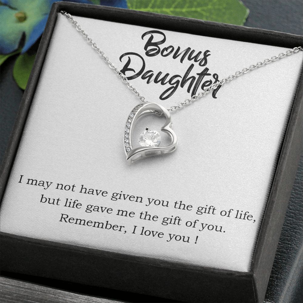 Stepdaughter Forever Love Heart Necklace-[Heartfelt Family Gift]