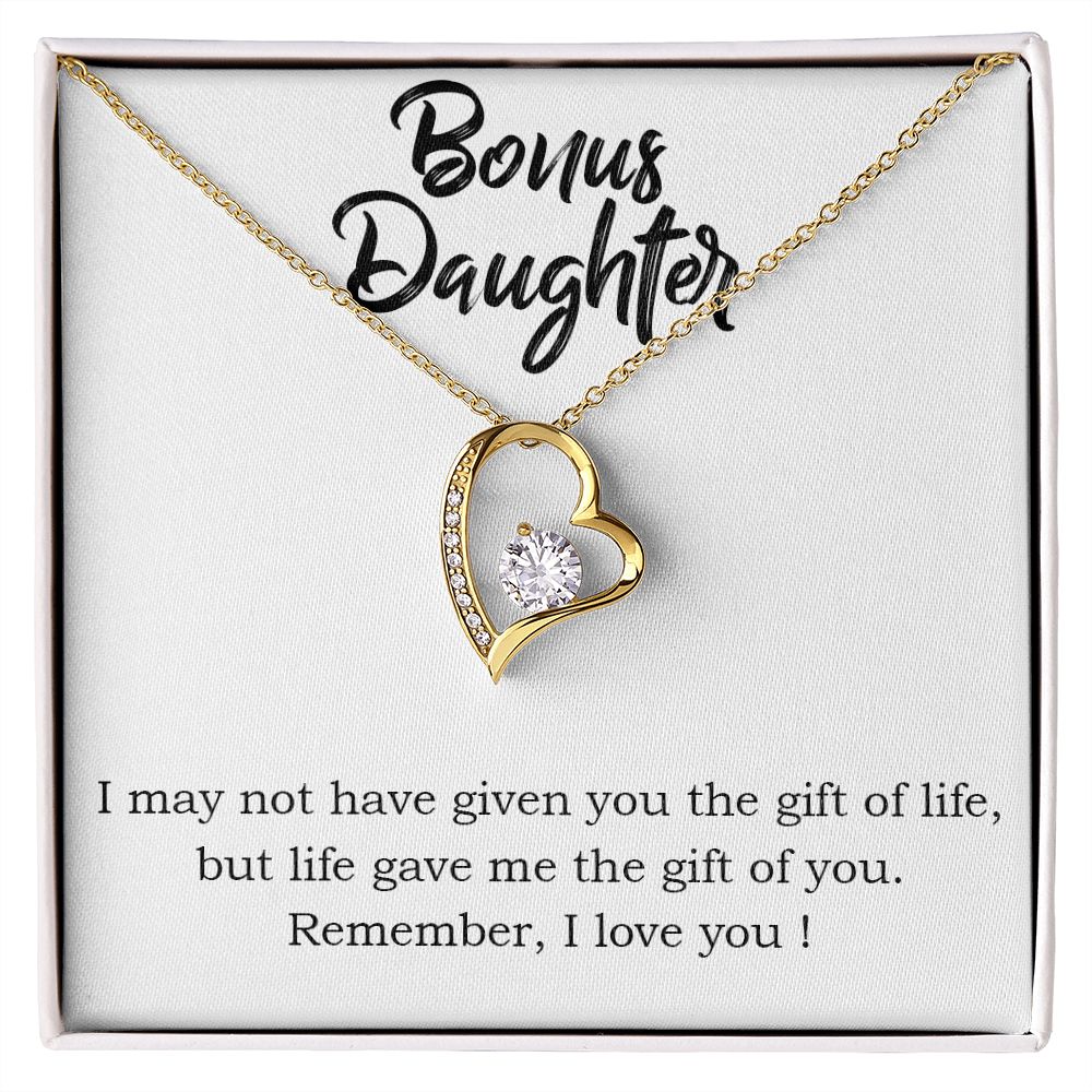 Stepdaughter Forever Love Heart Necklace-[Heartfelt Family Gift]