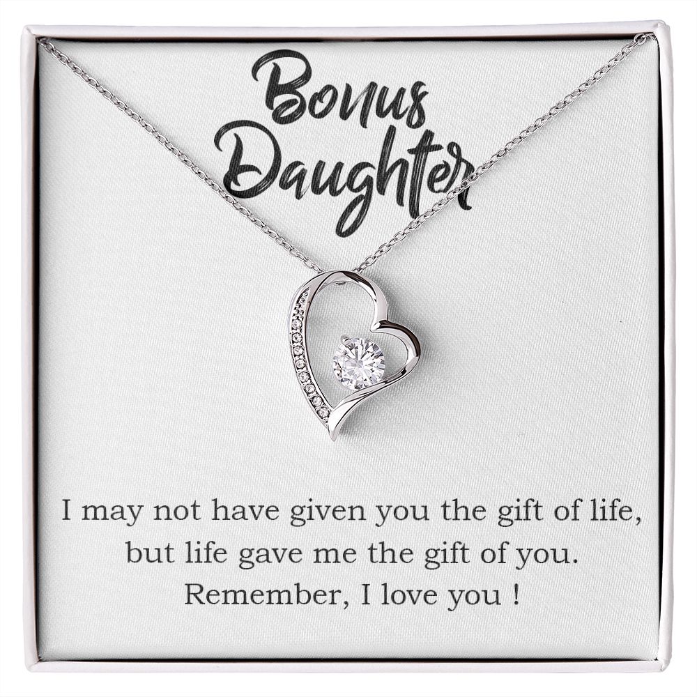 Stepdaughter Forever Love Heart Necklace-[Heartfelt Family Gift]