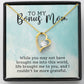 Bonus Mom Grateful Forever Love Heart Necklace-[Heartfelt Family Gift]