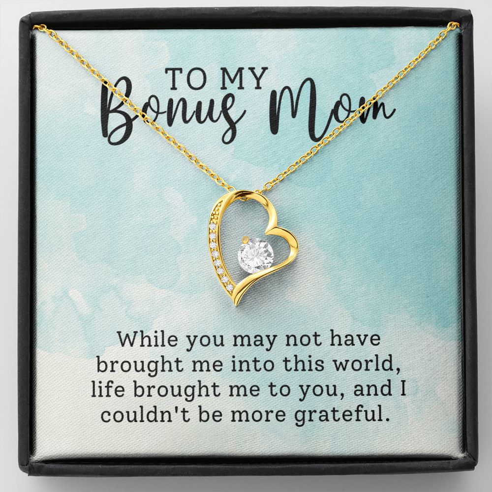 Bonus Mom Grateful Forever Love Heart Necklace-[Heartfelt Family Gift]