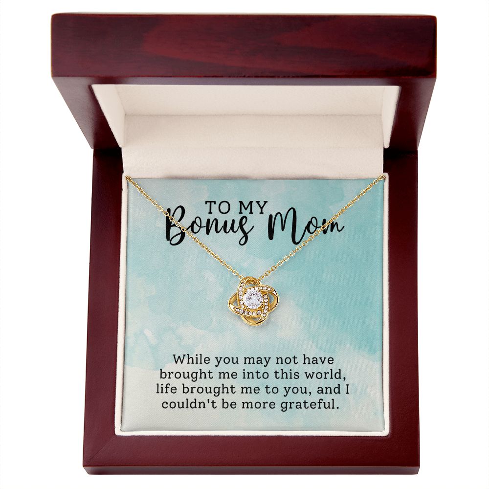 Bonus Mom-  Love Knot Necklace Gift for Stepmom-[Heartfelt Family Gift]