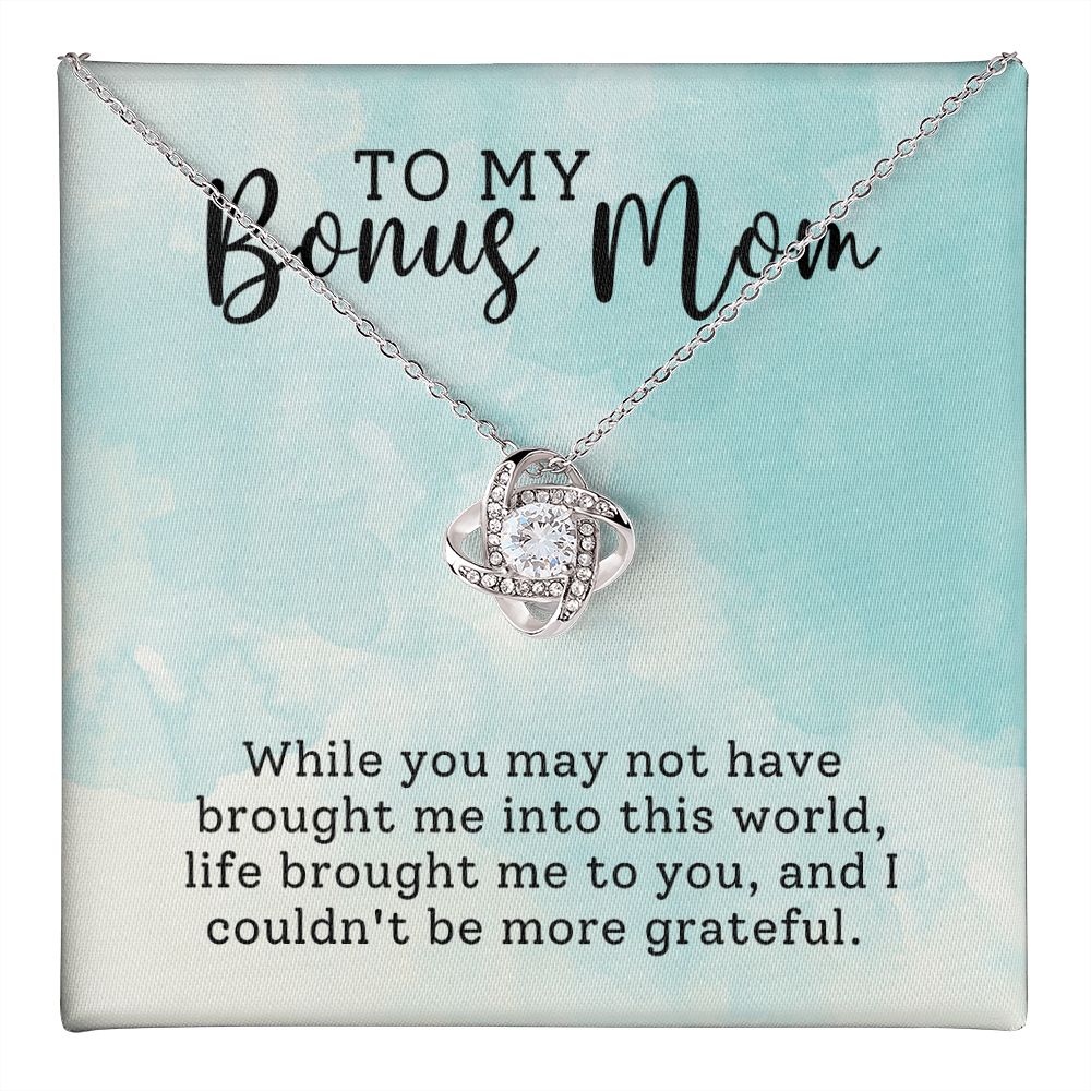 Bonus Mom-  Love Knot Necklace Gift for Stepmom-[Heartfelt Family Gift]