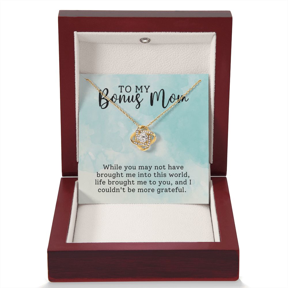 Bonus Mom-  Love Knot Necklace Gift for Stepmom-[Heartfelt Family Gift]