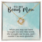 Bonus Mom-  Love Knot Necklace Gift for Stepmom-[Heartfelt Family Gift]