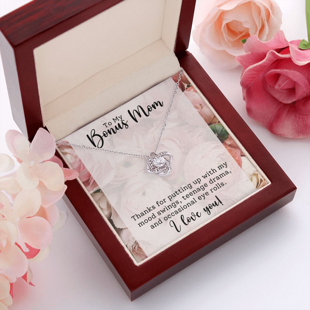 Bonus Mom - Love Knot Necklace - Stepmother Gift-[Heartfelt Family Gift]