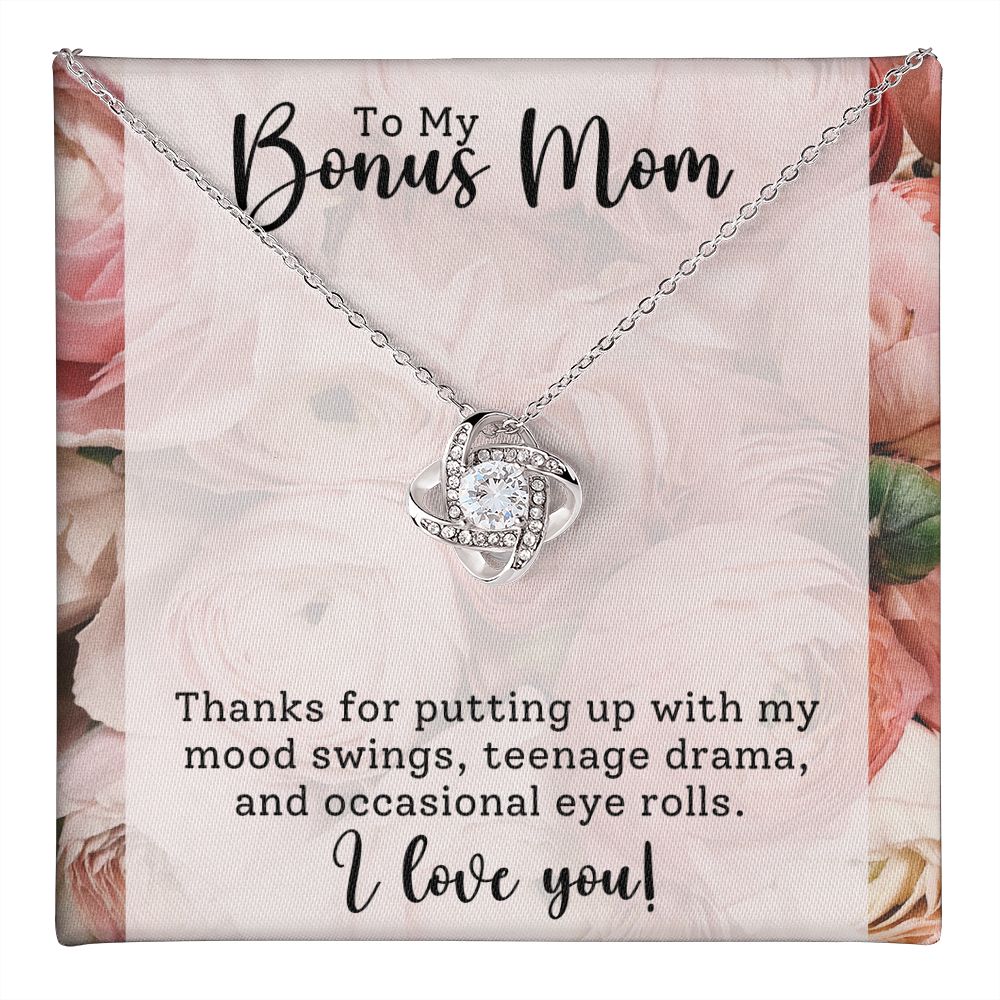 Bonus Mom - Love Knot Necklace - Stepmother Gift-[Heartfelt Family Gift]