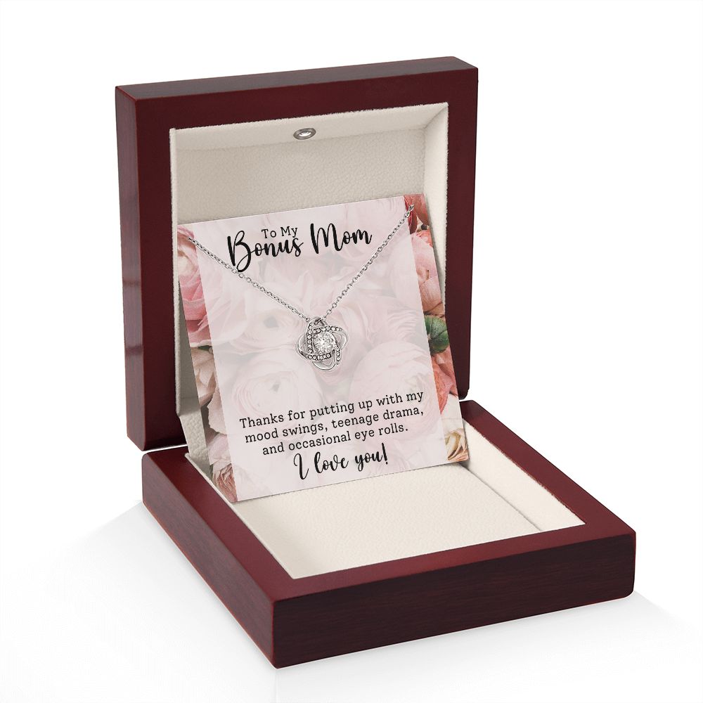 Bonus Mom - Love Knot Necklace - Stepmother Gift-[Heartfelt Family Gift]